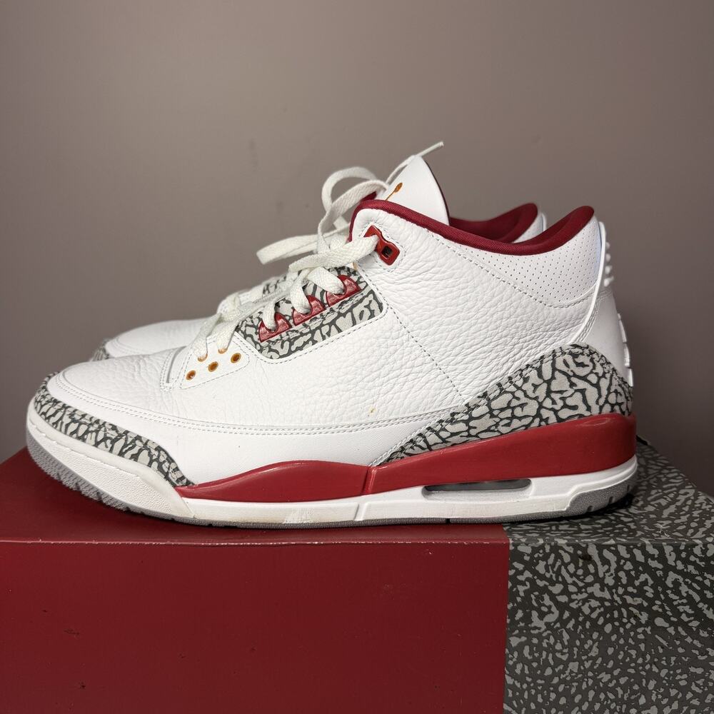 VNDS Size Men 13 Nike Air Jordan 3 Retro Cardinal Red CT8532-126 w/og box